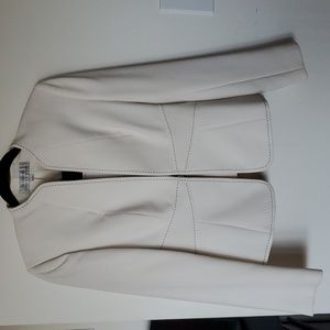 Cream and Black Tahari SZ 4 3 Piece Skirt Suit Set